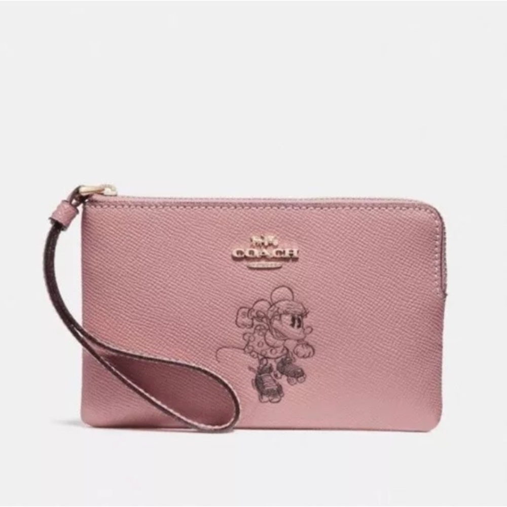 Coach X Disney Minnie Wristlet Pink